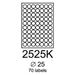 etikety RAYFILM 25mm kruh lesklé transparentné samolepiace inkjet R0466.2525KB-LCUT