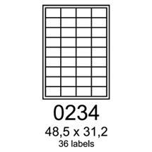 etikety RAYFILM 48,5x31,2 matné biele polyesterové laser R05020234A