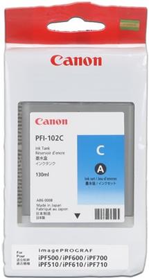 kazeta CANON PFI-102C cyan iPF 500/600/700, LP 17/24