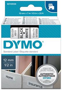 páska DYMO 45013 Black On White Tape (12mm)