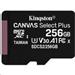 256 GB . microSDXC karta Kingston Canvas Select Plus Class 10 (r/w 100MB/s / 85MB/s) bez adaptéra