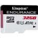 32 GB . microSDHC karta Kingston High Endurance Class 10 UHS-I U1 (r95MB/s, w30MB/s) bez adaptéra