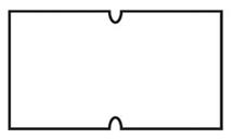 cenovkové etikety 22x12 COLAPLY - biele (pre etiketovacie kliešte) 1.250 ks/rol.