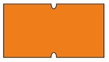 cenovkové etikety 22x12 COLAPLY - oranžové (pre etiketovacie kliešte) 1.250 ks/rol.