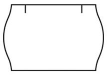 cenovkové etikety 25x16 CONTACT METO 14 - biele (pre etiketovacie kliešte) 1.100 ks/rol.