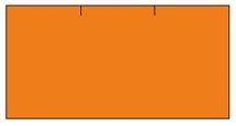 cenovkové etikety 37x19 CONTACT - oranžové (pre etiketovacie kliešte) 1.000 ks/rol.
