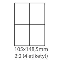 etikety ECODATA Samolepiace 105x148,5 univerzálne biele (1000 listov A4/bal.)