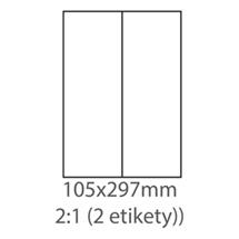 etikety ECODATA Samolepiace 105x297 univerzálne biele (1000 listov A4/bal.)