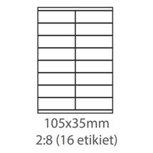 etikety ECODATA Samolepiace 105x35 univerzálne biele (1000 listov A4/bal.)