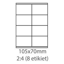 etikety ECODATA Samolepiace 105x70 univerzálne biele (1000 listov A4/bal.)