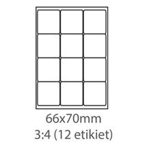 etikety ECODATA Samolepiace 66x70 univerzálne biele (1000 listov A4/bal.)