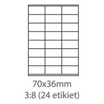 etikety ECODATA Samolepiace 70x36 univerzálne biele (1000 listov A4/bal.)