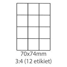 etikety ECODATA Samolepiace 70x74 univerzálne biele (1000 listov A4/bal.)