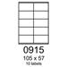 etikety RAYFILM 105x57 biele s odnímateľným lepidlom R01020915A (100 list./A4)