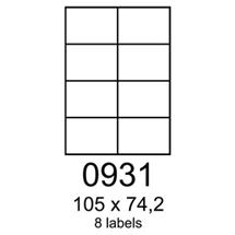 etikety RAYFILM 105x74,2 biele s odnímateľným lepidlom R01020931F