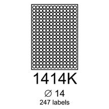 etikety RAYFILM 14mm kruh zelené flourescentné laser R01301414KA