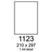 etikety RAYFILM 210x297 univerzálne biele R01001123F (2x slit 7cm) (1.000 list./A4)