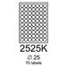etikety RAYFILM 25mm kruh lesklé transparentné samolepiace inkjet R0466.2525KB-LCUT (50 list./A4)