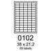 etikety RAYFILM 38x21,2 transparentné samolepiace laser R04000102A