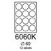 etikety RAYFILM 60mm kruh matné biele polyesterové laser R05026060KA (100 list./A4)