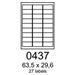 etikety RAYFILM 63,5x29,6 matné polyesterové strieborné R05550437G-LCUT (10 list./A4)