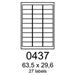 etikety RAYFILM 63,5x29,6 matné polyesterové strieborné R05550437G-LCUT (10 list./A4)