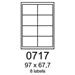 etikety RAYFILM 97x67,7 univerzálne biele R01000717F (1.000 list./A4)