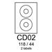 etikety RAYFILM CD02 118/44 oranžové flourescentné laser R0133CD02A