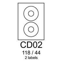 etikety RAYFILM CD02 118/44 univerzálne biele R0100CD02C