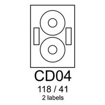 etikety RAYFILM CD04 118/41 univerzálne červené R0122CD04A