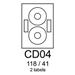 etikety RAYFILM CD04 118/41 univerzálne červené R0122CD04A