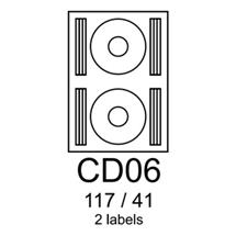 etikety RAYFILM CD06 117/41 univerzálne biele R0100CD06A