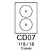etikety RAYFILM CD07 118/18 univerzálne biele R0100CD07F