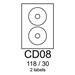 etikety RAYFILM CD08 118/30 univerzálne biele R0100CD08A