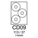 etikety RAYFILM CD09 113/37 univerzálne biele R0100CD09A