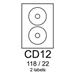 etikety RAYFILM CD12 118/22 univerzálne biele R0100CD12F-LCUT (1.000 list./A4)