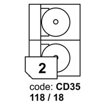 etikety RAYFILM CD35 118/18 univerzálne biele R0100CD35A