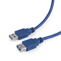 Kábel USB 2.0 A-A M/F 1,8m premium quality s feritom predlžovací čierny