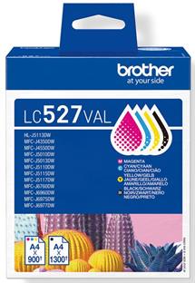 kazeta BROTHER LC-527 BK/C/M/Y MFC-J5010DW/J5110DW (1x1300+3x900 str.)