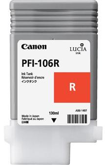 kazeta CANON PFI-106R Red pre iPF 6300/6300s/6350/6400/6450 (130ml)