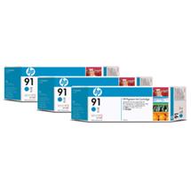 KAZETA HP C9483A 91 Cyan 3-pack - 3 ink cartridges 775 ml each