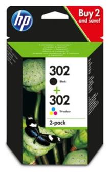 KAZETA HP X4D37AE 2-pack No.302 čierna, farebná