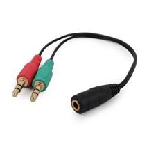 konektor 2x jack IN 3,5 mm audio stereo + mikrofón na 4 pinový jack OUT 3,5mm, CABLEXPERT