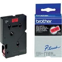 páska BROTHER TC401 Black On Red Tape (12mm)