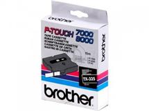 páska BROTHER TX335 White On Black Tape (12mm)