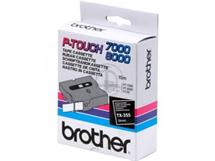 páska BROTHER TX355 White On Black Tape (24mm)