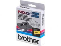 páska BROTHER TX621 Black On Yellow Tape (9mm)