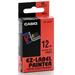 páska CASIO XR-12RD1 Black On Red Tape EZ Label Printer (12mm)