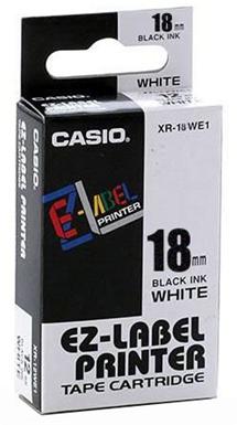 páska CASIO XR-18WE1 Black On White Tape EZ Label Printer (18mm)