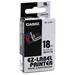 páska CASIO XR-18WE1 Black On White Tape EZ Label Printer (18mm)